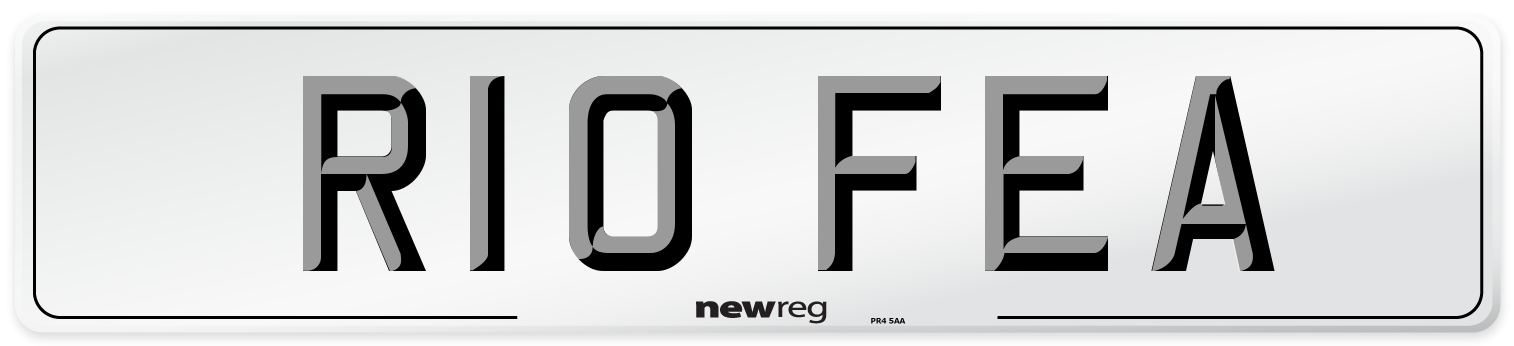 R10 FEA Number Plate from New Reg